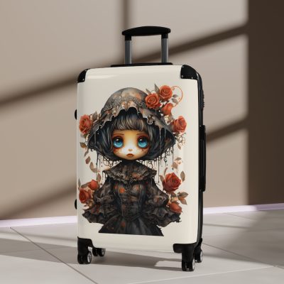 Gothic Suitcase - Elegantly dark travel luggage, perfect for Gothic enthusiasts and style connoisseurs.