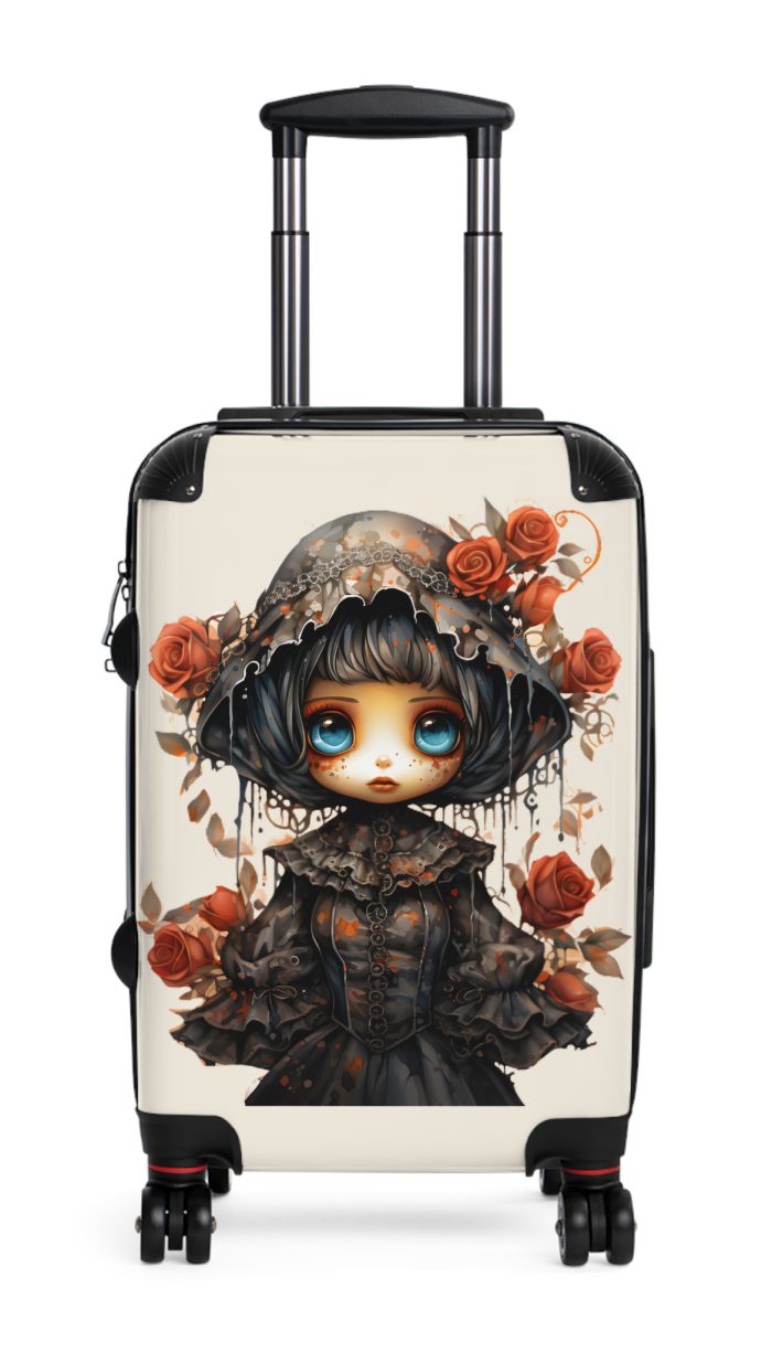 Gothic Suitcase - Elegantly dark travel luggage, perfect for Gothic enthusiasts and style connoisseurs.