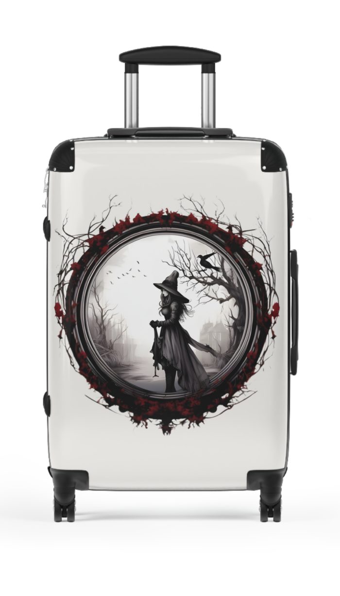 Gothic Suitcase - Elegantly dark travel luggage, perfect for Gothic enthusiasts and style connoisseurs.