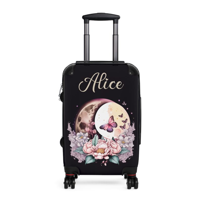 Custom Flower Butterfly Suitcase - A travel companion adorned with exquisite flowers and butterflies, expressing your love for nature.