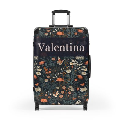 Custom Cottagecore Butterfly Suitcase - Crafted with care, this personalized luggage piece adorned with butterflies, reflects your unique travel spirit.