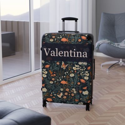 Custom Cottagecore Butterfly Suitcase - Crafted with care, this personalized luggage piece adorned with butterflies, reflects your unique travel spirit.