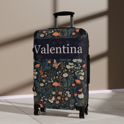 Custom Cottagecore Butterfly Suitcase - Crafted with care, this personalized luggage piece adorned with butterflies, reflects your unique travel spirit.