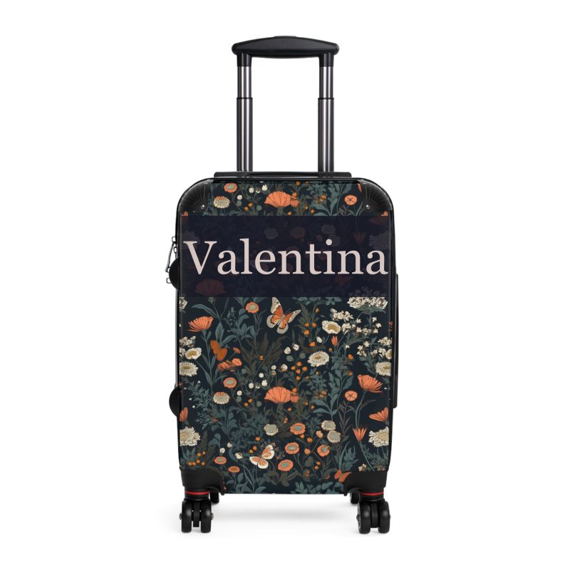 Custom Cottagecore Butterfly Suitcase - Crafted with care, this personalized luggage piece adorned with butterflies, reflects your unique travel spirit.