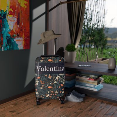 Custom Cottagecore Butterfly Suitcase - Crafted with care, this personalized luggage piece adorned with butterflies, reflects your unique travel spirit.