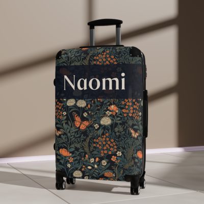 Custom Cottagecore Butterfly Suitcase - Crafted with care, this personalized luggage piece adorned with butterflies, reflects your unique travel spirit.