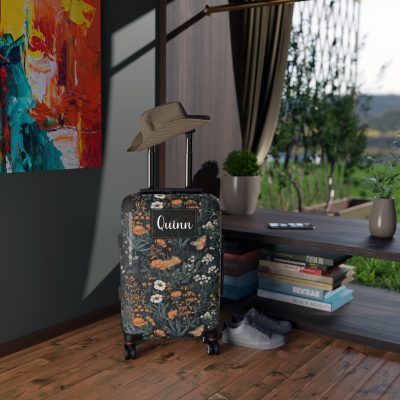 Custom Cottagecore Butterfly Suitcase - Crafted with care, this personalized luggage piece adorned with butterflies, reflects your unique travel spirit.