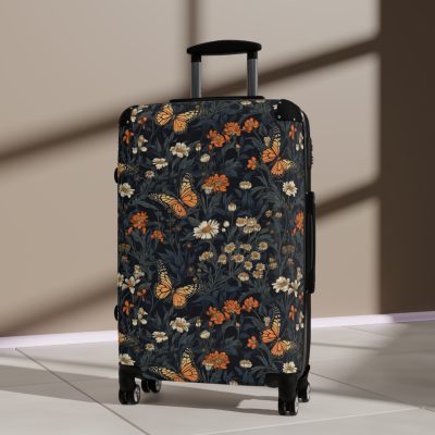 Cottagecore Butterfly Suitcase - A whimsical travel companion featuring vintage-inspired butterfly motifs, adding charm to your every adventure.