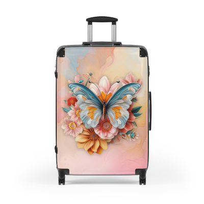 Butterfly Suitcase - An elegant travel gear featuring a butterfly-inspired design, perfect for those who appreciate the beauty of nature on their journeys.