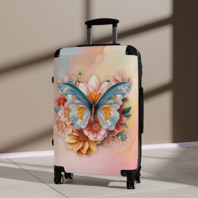 Butterfly Suitcase - An elegant travel gear featuring a butterfly-inspired design, perfect for those who appreciate the beauty of nature on their journeys.