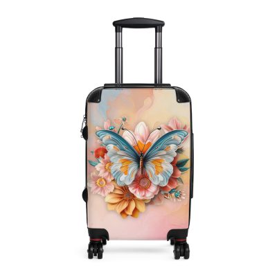 Butterfly Suitcase - An elegant travel gear featuring a butterfly-inspired design, perfect for those who appreciate the beauty of nature on their journeys.