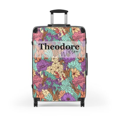 Custom Boho Floral Suitcase - Craft a personalized travel companion with unique Boho Floral designs that reflect your style and wanderlust.