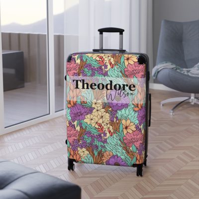 Custom Boho Floral Suitcase - Craft a personalized travel companion with unique Boho Floral designs that reflect your style and wanderlust.