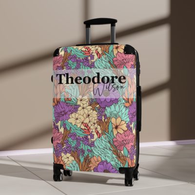 Custom Boho Floral Suitcase - Craft a personalized travel companion with unique Boho Floral designs that reflect your style and wanderlust.