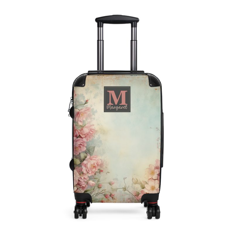 Custom Pastel Floral Suitcase - A unique way to express your travel style with personalized pastel florals.