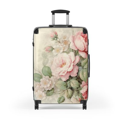 Pastel Floral Suitcase - Elevate your travel elegance with this distinctive luggage.