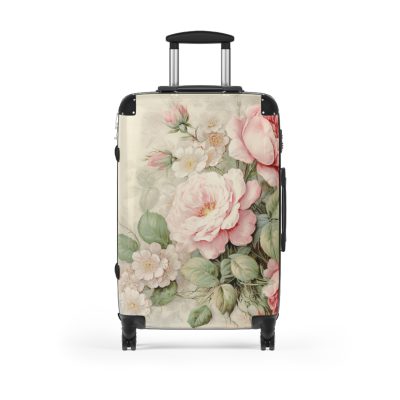 Pastel Floral Suitcase - Elevate your travel elegance with this distinctive luggage.