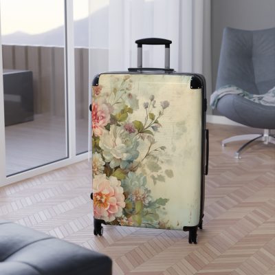 Pastel Floral Suitcase - Elevate your travel elegance with this distinctive luggage.