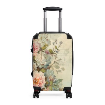 Pastel Floral Suitcase - Elevate your travel elegance with this distinctive luggage.