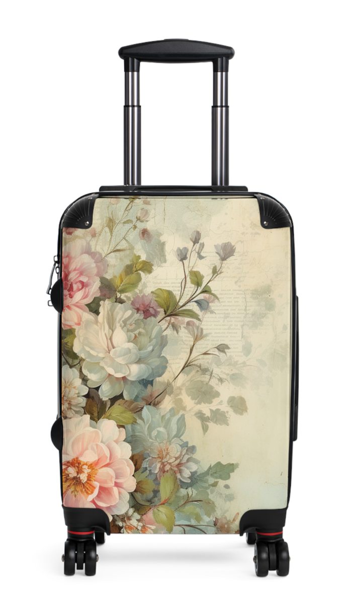 Pastel Floral Suitcase - Elevate your travel elegance with this distinctive luggage.