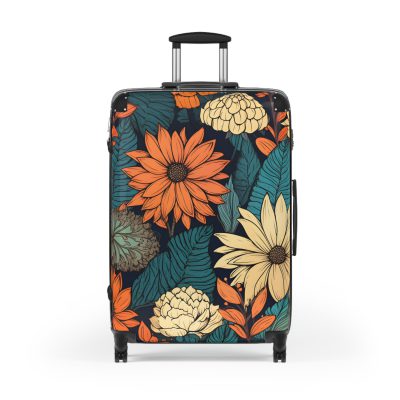 Retro Groovy Suitcase - A vibrant suitcase inspired by the retro era, a statement of free-spirited style and energy.