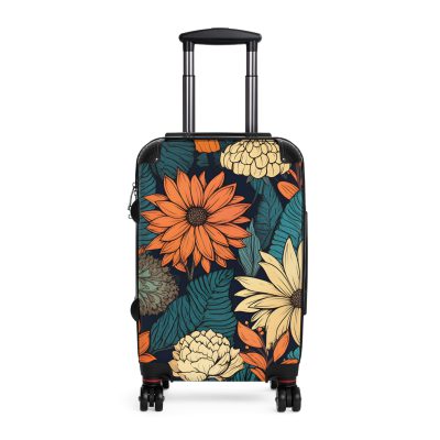 Retro Groovy Suitcase - A vibrant suitcase inspired by the retro era, a statement of free-spirited style and energy.