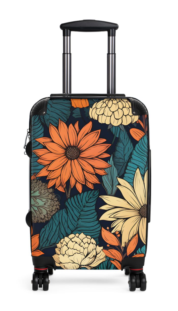 Retro Groovy Suitcase - A vibrant suitcase inspired by the retro era, a statement of free-spirited style and energy.