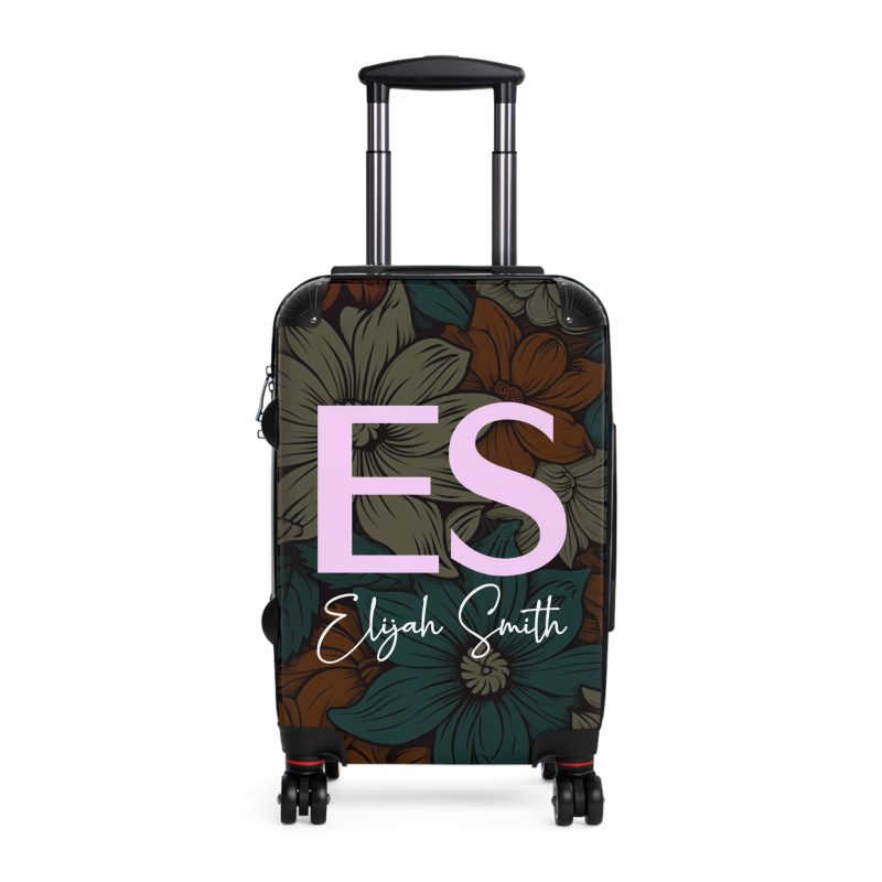 Custom Retro Floral Suitcase - Craft a personalized travel companion with unique retro floral designs reflecting your style and wanderlust.