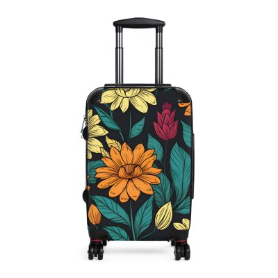 Retro Groovy Suitcase - A vibrant suitcase inspired by the retro era, a statement of free-spirited style and energy.