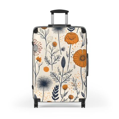 Boho Floral Suitcase - A stylish travel companion with vibrant bohemian floral design.