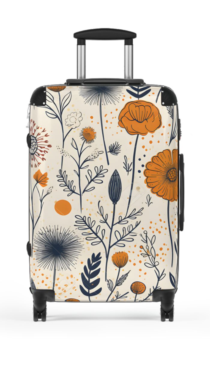 Boho Floral Suitcase - A stylish travel companion with vibrant bohemian floral design.