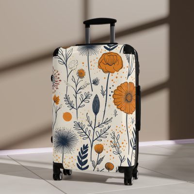 Boho Floral Suitcase - A stylish travel companion with vibrant bohemian floral design.