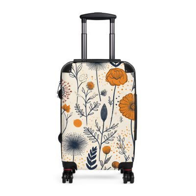 Boho Floral Suitcase - A stylish travel companion with vibrant bohemian floral design.