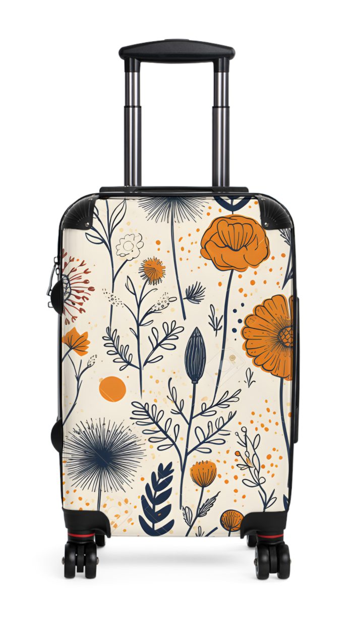 Boho Floral Suitcase - A stylish travel companion with vibrant bohemian floral design.