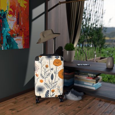 Boho Floral Suitcase - A stylish travel companion with vibrant bohemian floral design.