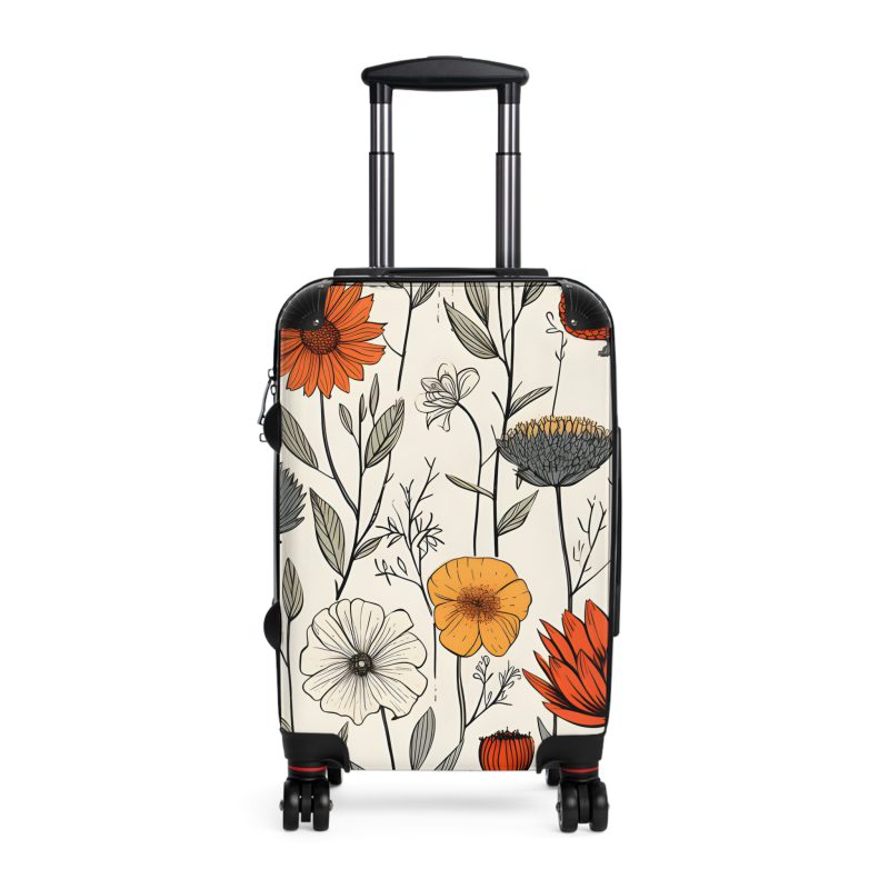 Boho Floral Suitcase - A stylish travel companion with vibrant bohemian floral design.