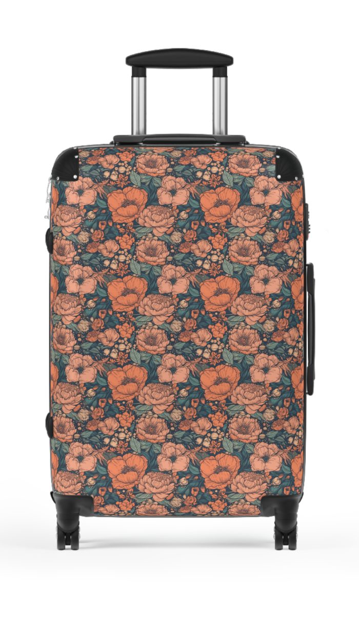 Boho Floral Suitcase - A stylish travel companion with vibrant bohemian floral design.