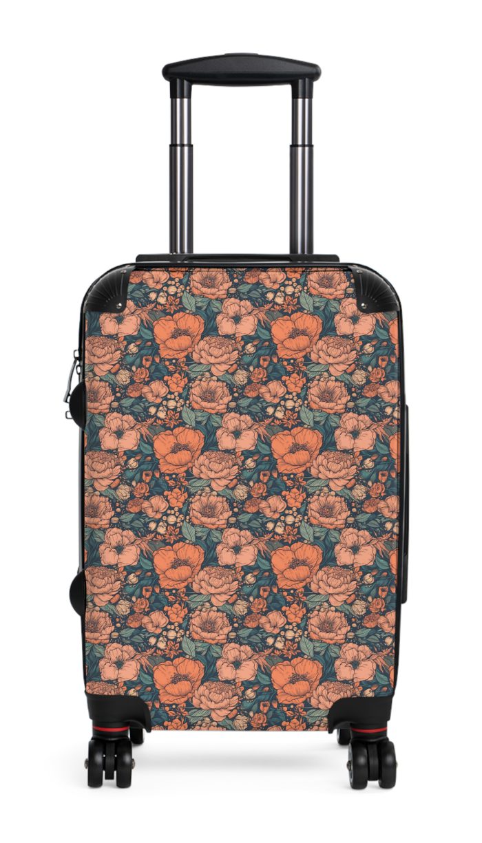 Boho Floral Suitcase - A stylish travel companion with vibrant bohemian floral design.