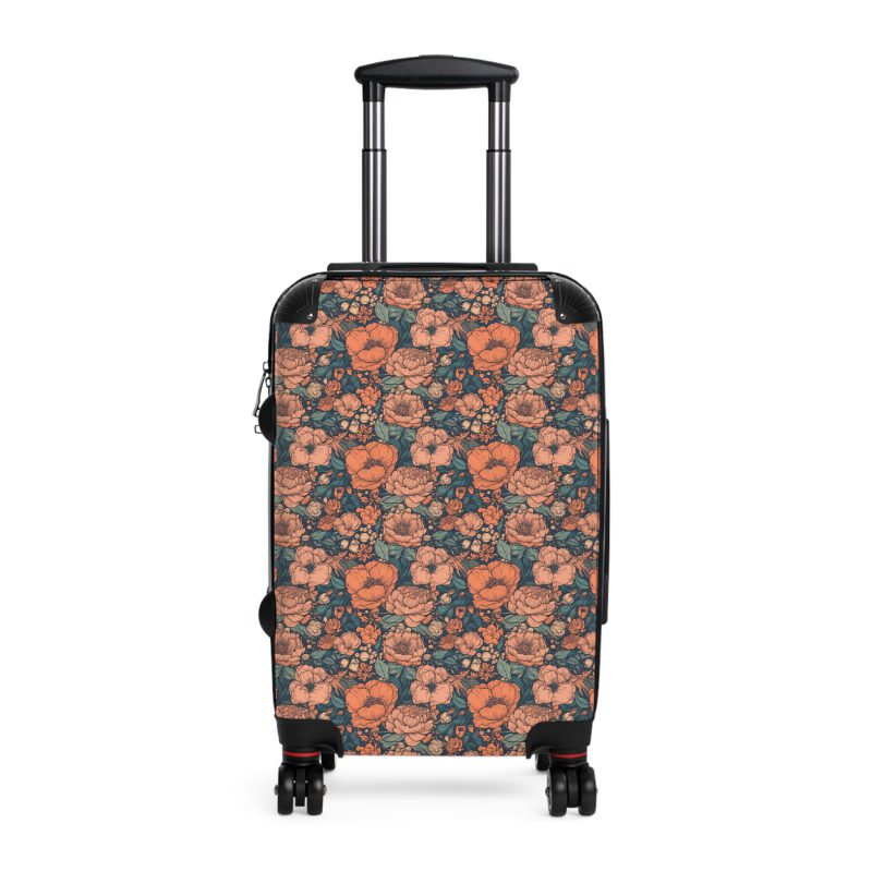 Boho Floral Suitcase - A stylish travel companion with vibrant bohemian floral design.