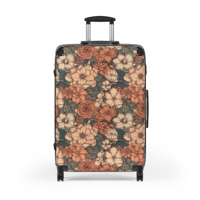 Boho Floral Suitcase - A stylish travel companion with vibrant bohemian floral design.