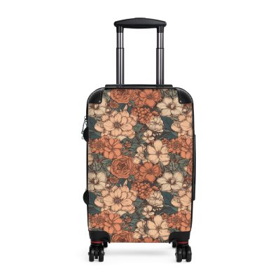 Boho Floral Suitcase - A stylish travel companion with vibrant bohemian floral design.