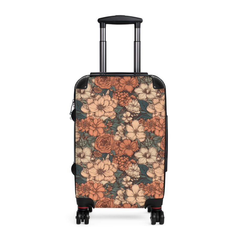 Boho Floral Suitcase - A stylish travel companion with vibrant bohemian floral design.