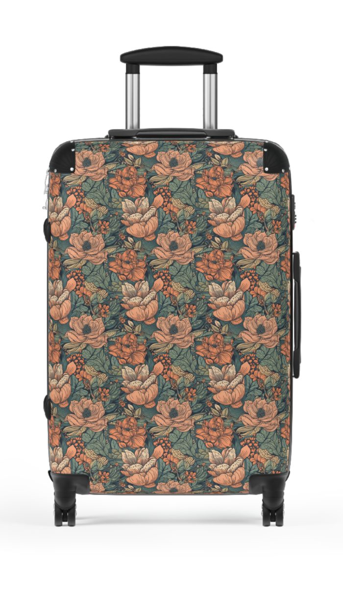 Boho Floral Suitcase - A stylish travel companion with vibrant bohemian floral design.