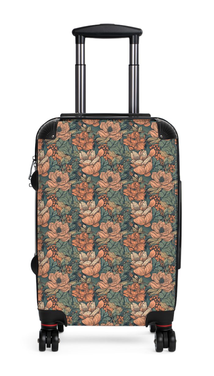 Boho Floral Suitcase - A stylish travel companion with vibrant bohemian floral design.