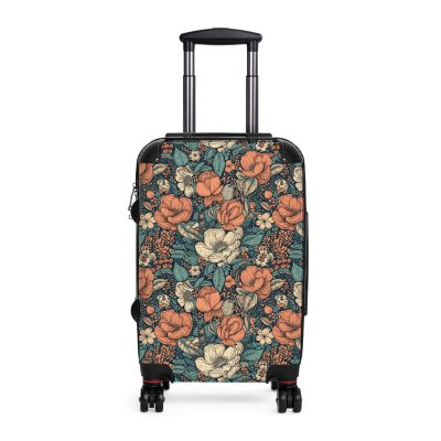 Boho Floral Suitcase - A stylish travel companion with vibrant bohemian floral design.