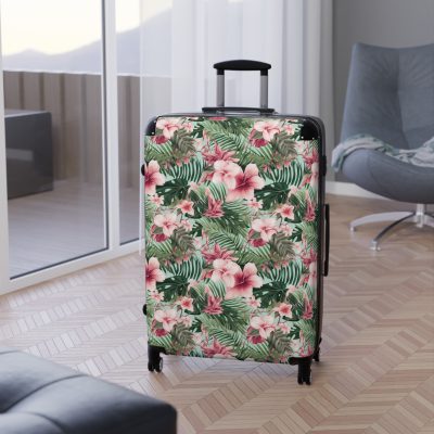 Tropical Floral Suitcase - Your vibrant travel companion for exploring tropical paradises and dream destinations.