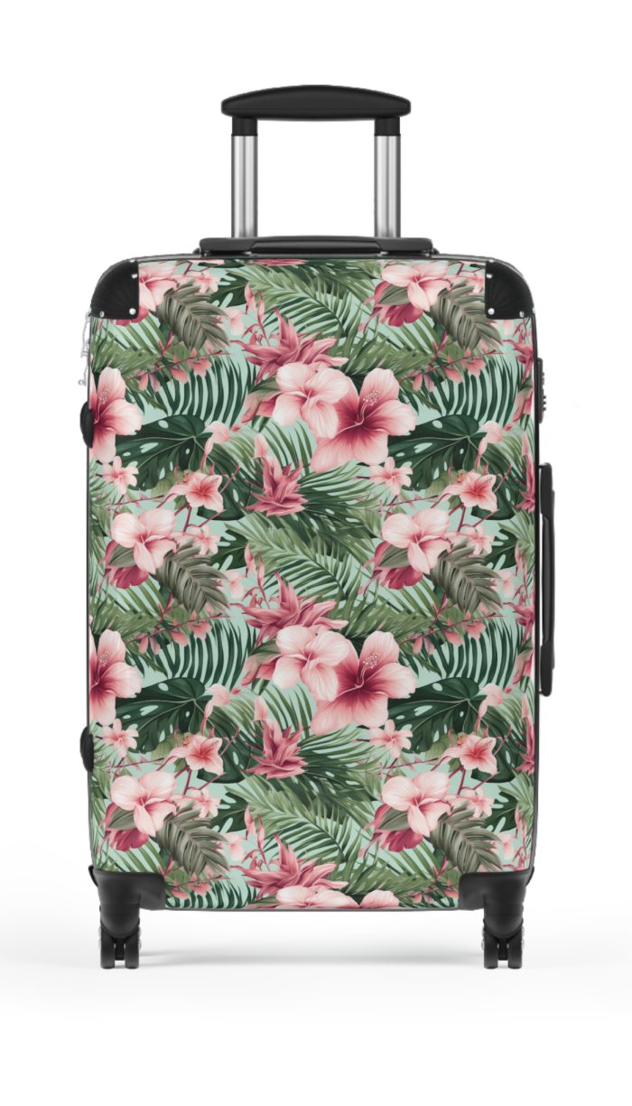 Tropical Floral Suitcase - Your vibrant travel companion for exploring tropical paradises and dream destinations.