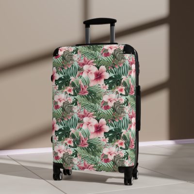 Tropical Floral Suitcase - Your vibrant travel companion for exploring tropical paradises and dream destinations.