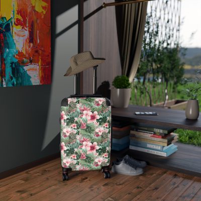 Tropical Floral Suitcase - Your vibrant travel companion for exploring tropical paradises and dream destinations.