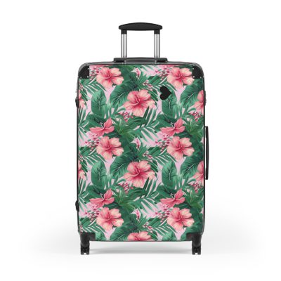 Tropical Floral Suitcase - Your vibrant travel companion for exploring tropical paradises and dream destinations.